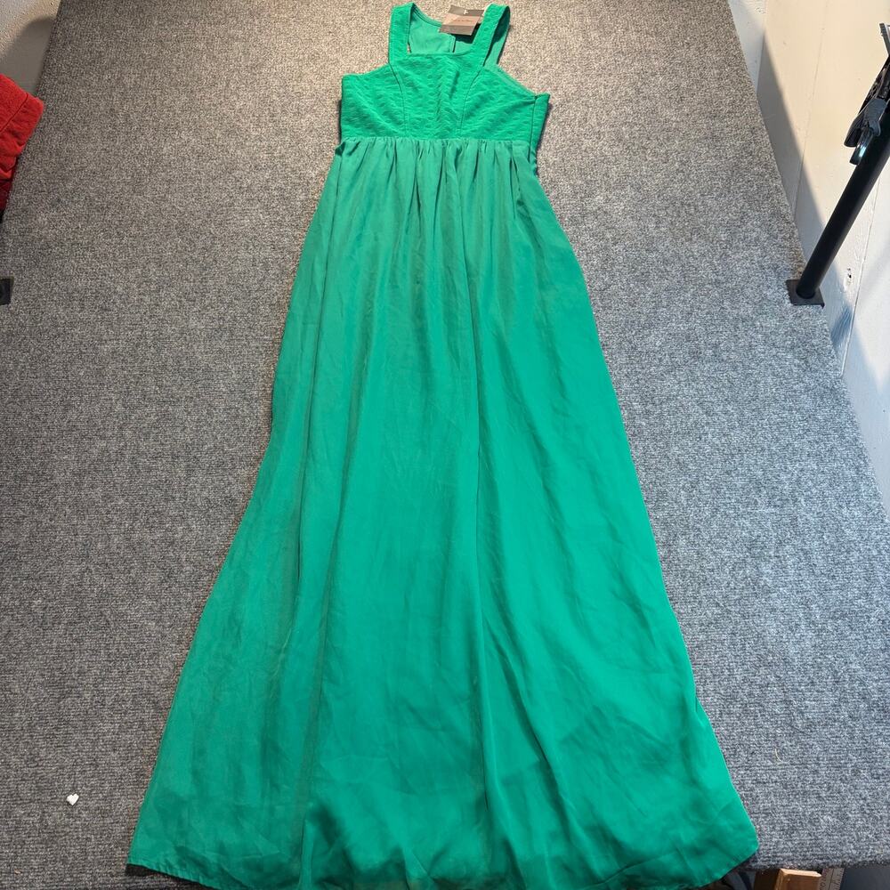 Pure Sugar Womens Green Halter Maxi Dress Small S New Flowy Long Sundress Boho